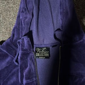Velour Collection Avenue purple sweat suit zip up hoodie